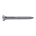 Buildright Deck Screw, #8 x 2 in, 18-8 Stainless Steel, Flat Head, Square Drive, 130 PK 08556